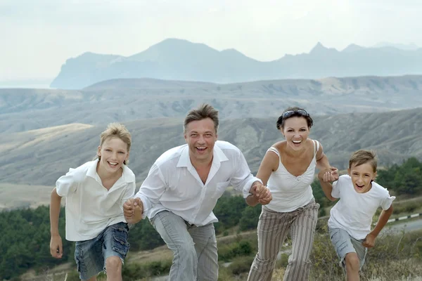 Family in the morning — Stock Photo, Image