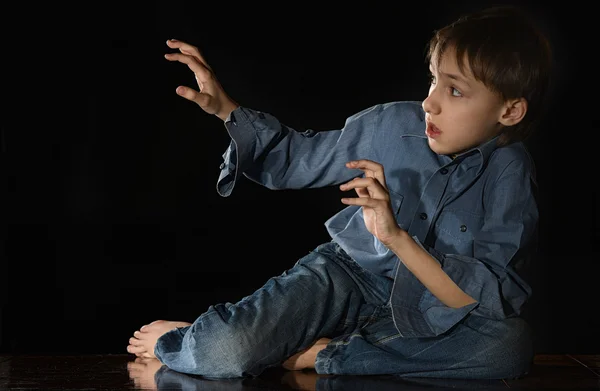 Scared little boy Stock Photo by ©aletia 29185085
