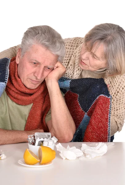 Het verzorgen van zieke man vrouw — Stockfoto