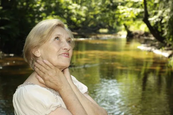 Pretty elderly woman — Stock Photo, Image