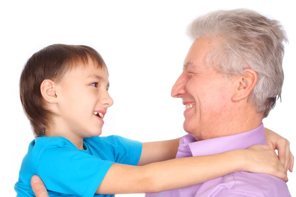 Grandfather with kid Royalty Free Stock Photos