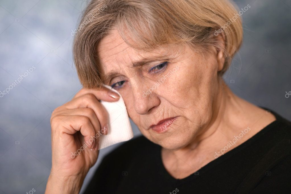 Old woman crying Stock Photo by ©aletia 29185465