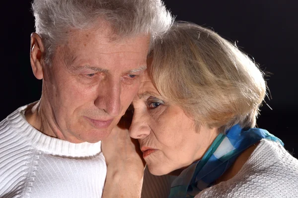 Retrato de um casal de idosos — Fotografia de Stock