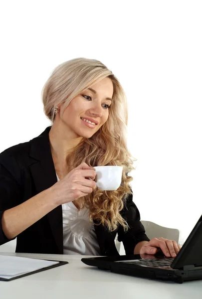 Nice blonde in office — Stock Photo, Image
