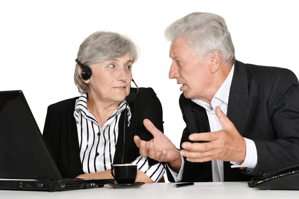 Oudere mensen werken — Stockfoto