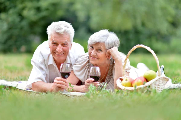 Happy aged couple — Stock Photo, Image