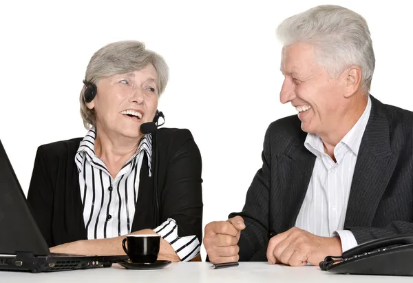 Older people working — Stock Photo, Image