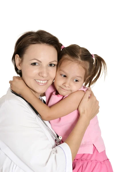 Malá holčička návštěvě pediatr — Stock fotografie