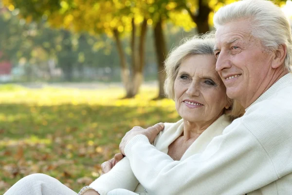 Retrato de una feliz pareja de ancianos —  Fotos de Stock