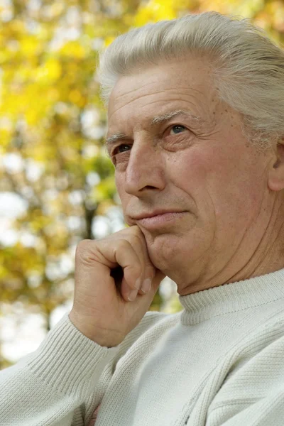 Man in herfst park — Stockfoto