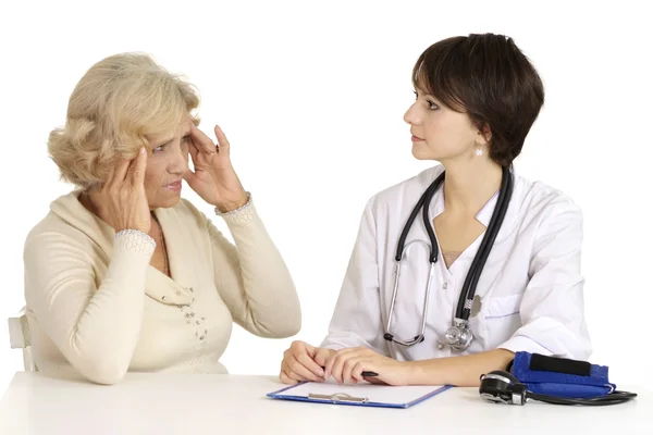 Mature woman and doctor — Stock Photo, Image