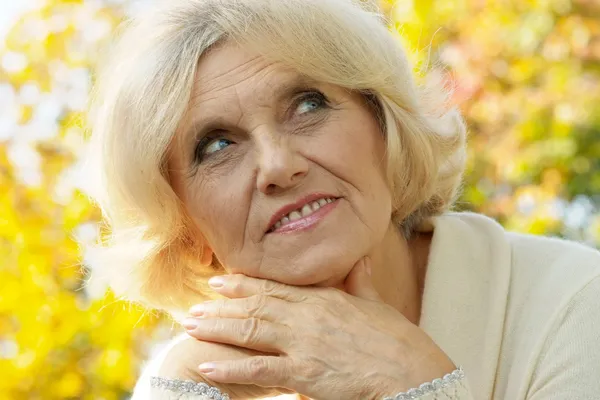 Porträt einer schönen alten Frau — Stockfoto