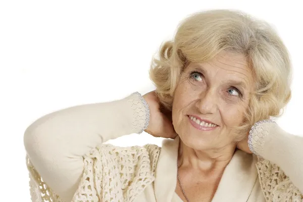 Bájos, igényes szép idős asszony — Stock Fotó