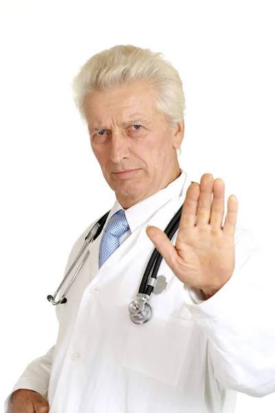 Nice doc in a white coat Royalty Free Stock Photos