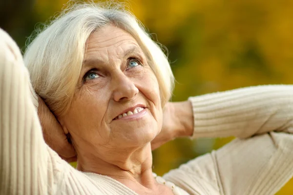 Happy older woman Stock Image