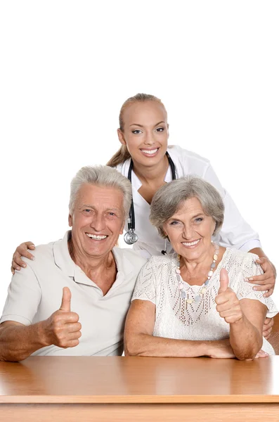 Doctor with patients — Stock Photo, Image