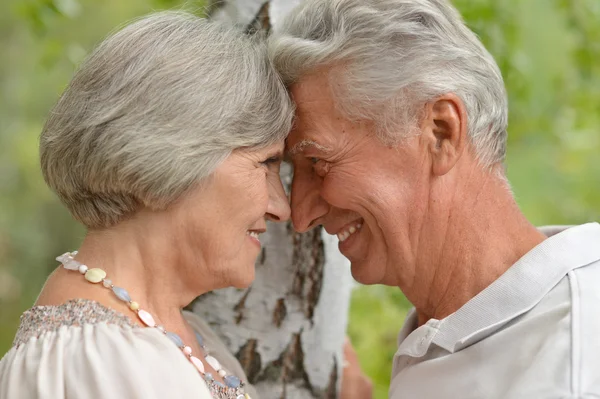 Old couple outdoors — Stock Photo, Image