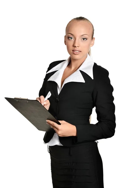 Snygg affärskvinna i office — Stockfoto