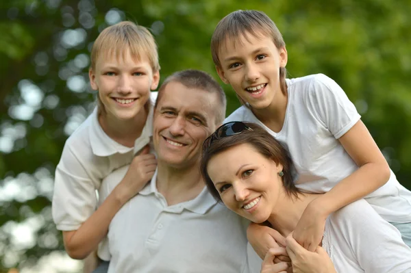 Parents and boys — Stock Photo, Image