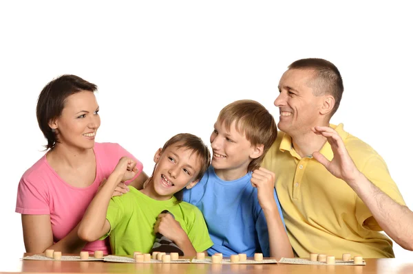 Familie spelen de constructor — Stockfoto