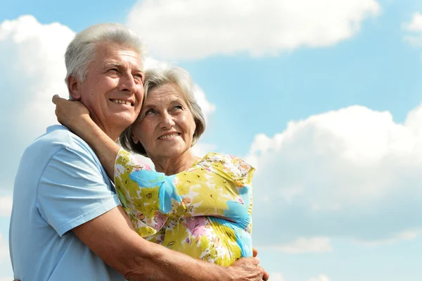 Aged couple outdoors — Stock Photo, Image