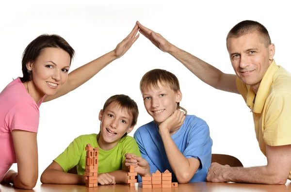 Щасливі сім'ї playig — стокове фото