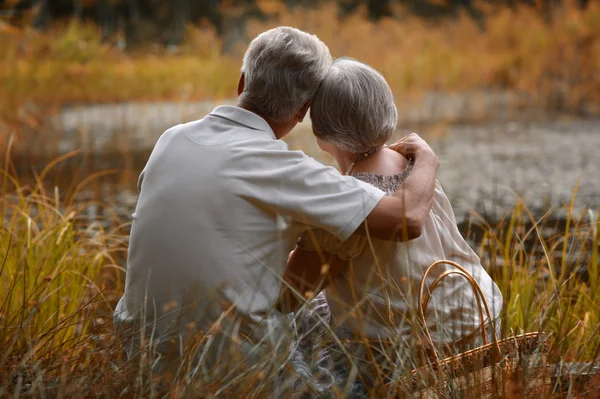 Old couple outdoors
