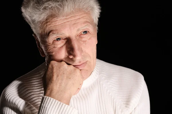 Thoughtful elderly man — Stock Photo, Image