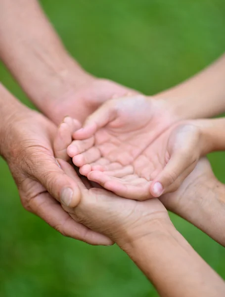 Hands of family care — Stock Photo, Image