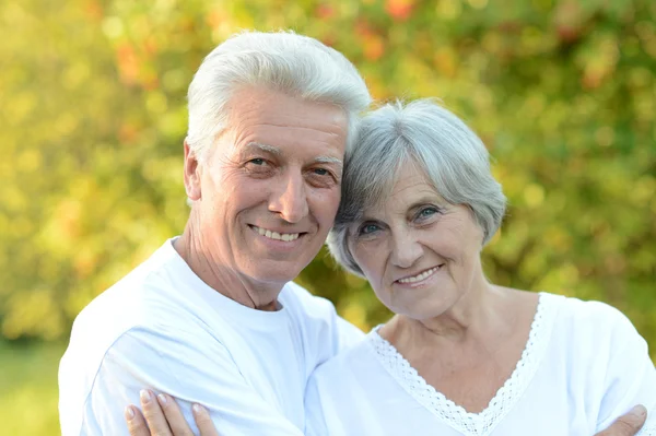 Mature couple on nature — Stock Photo, Image