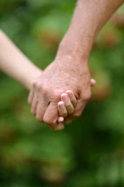 Closeup of hands together — Stock Photo, Image