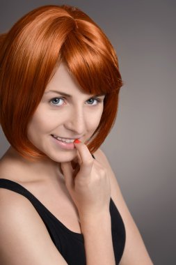 girl with red hair clipart