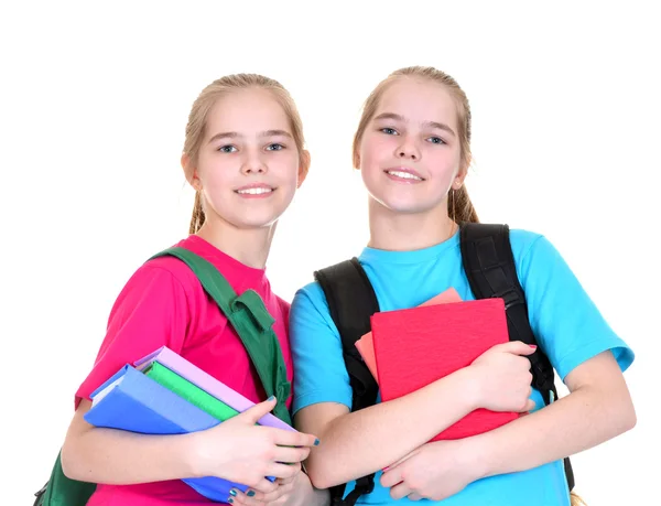 Chicas con mochilas — Foto de Stock