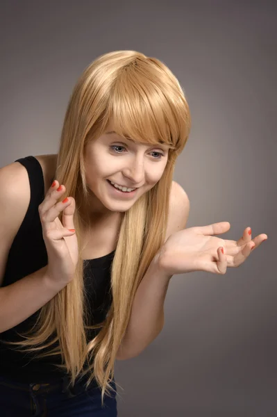 Girl with blond hair — Stock Photo, Image