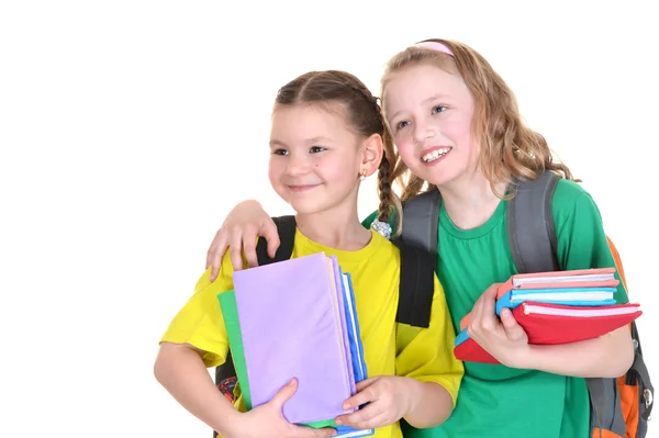 Mädchen mit Schulbüchern — Stockfoto