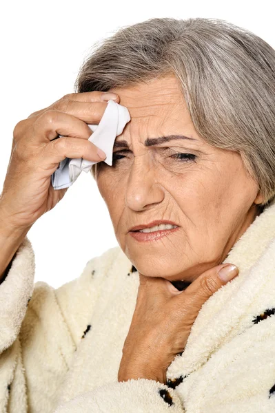 Sick elderly woman — Stock Photo, Image