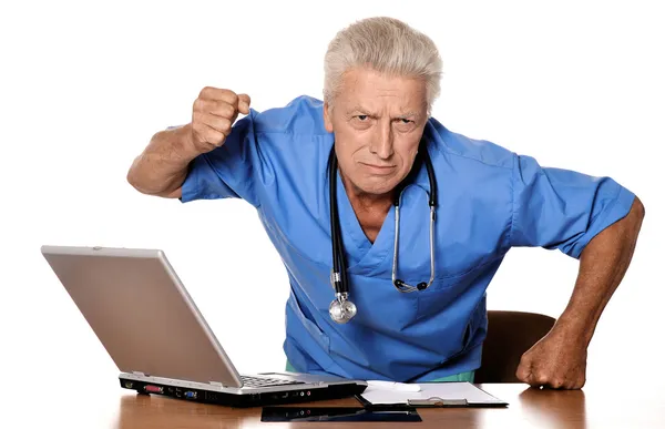 Angry doctor — Stock Photo, Image