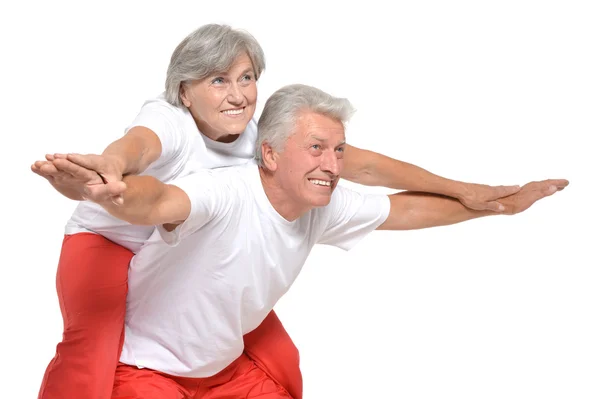 Sport elderly couple — Stock Photo, Image