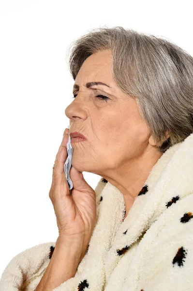 Sick senior woman — Stock Photo, Image