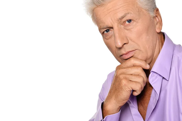 Thoughtful senior man — Stock Photo, Image