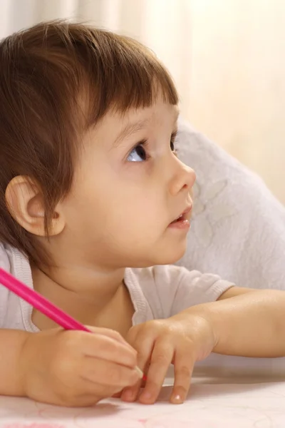 Good-looking girl is resting at home — Stock Photo, Image