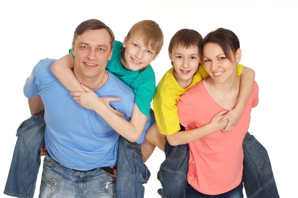 Diversão família se divertindo — Fotografia de Stock