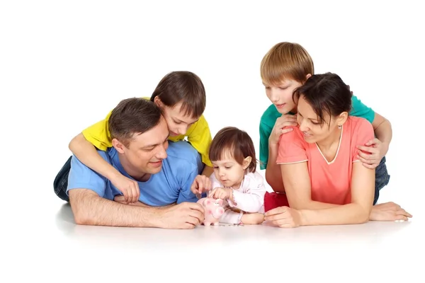 Tops família se divertindo — Fotografia de Stock