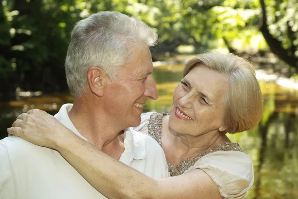 Tender elderly couple — Stock Photo, Image