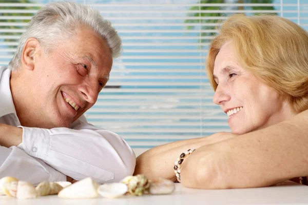 Beauteous old people at the resort — Stock Photo, Image