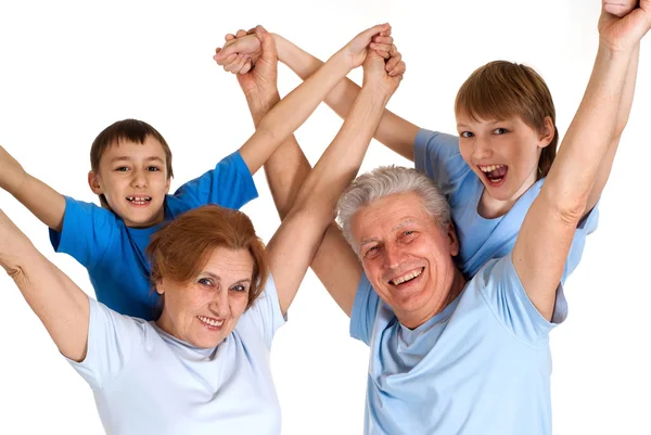 Gut aussehende Familie, die eine gute Freizeit hat — Stockfoto