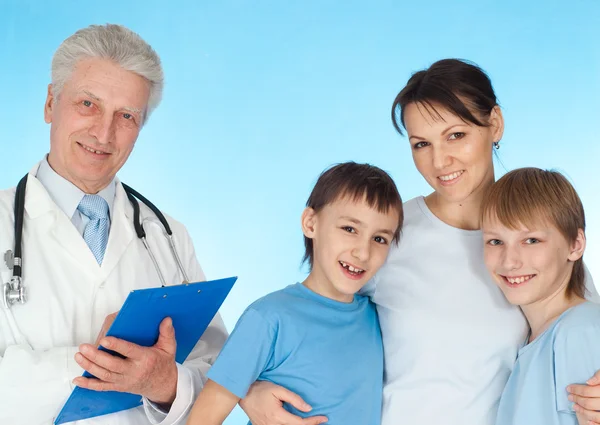 Pleasant family with children — Stock Photo, Image