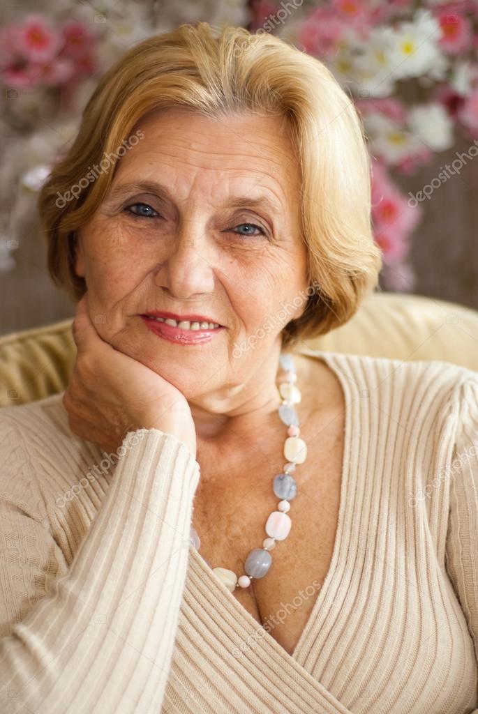 Pretty Older Lady Resting Stock Photo By aletia 30998337
