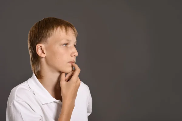 Sad worried teenage boy — Stock Photo, Image