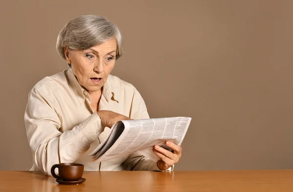 Portrait of aged woman — Stock Photo, Image
